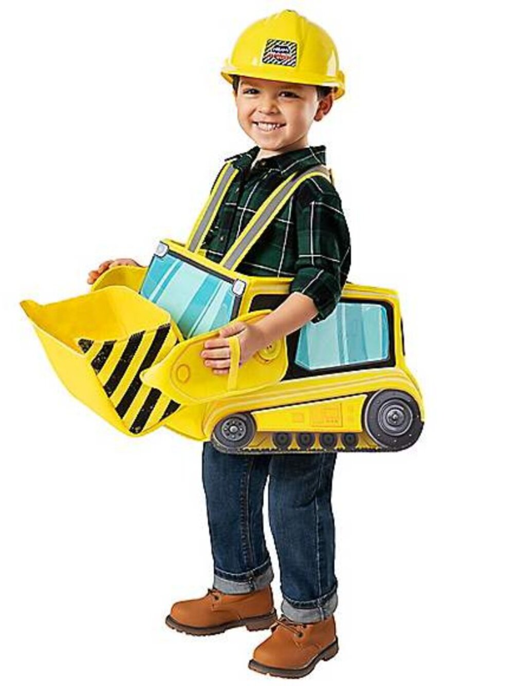 Toddler Ride-Along Bulldozer Costume Spirit Halloween Construction - NO HAT